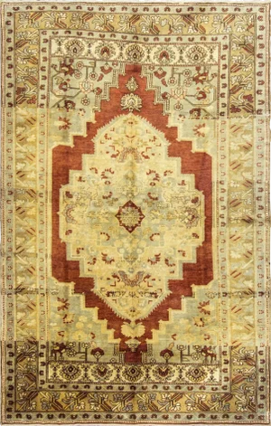 Mid 20th Century Turkish Oushak Rug-6'5" X 9'11"