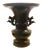 19th Century Meiji Japanese Chinese Asian Bronze Metal Vase Foodogs Handles Antique Vintage For Sale