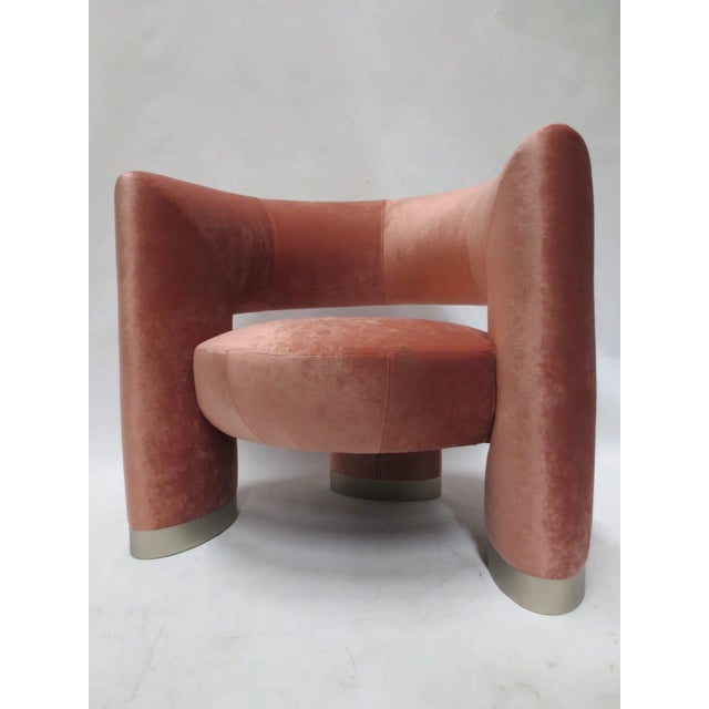 2020s Via Del Corso Chair in Pink Velvet by Man of Parts For Sale - Image 5 of 9