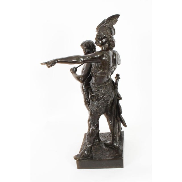 Emile Laporte, Vercingetorix with His Son, 19th Century, Bronze For Sale - Image 14 of 18