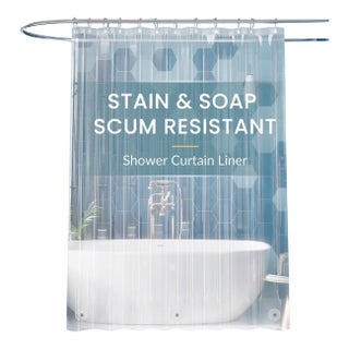 Long Shower Curtain Liner 72 X 72 Clear Plastic Shower Liner Peva For Sale
