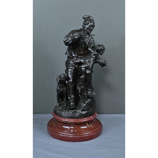 Rousseau, The First Meal, Early 20th Century, Bronze For Sale - Image 15 of 15