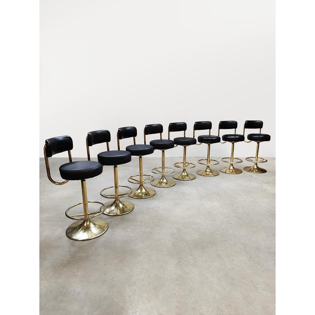 Metal Swedish Bar Stools by Börje Johanson, 1960s, Set of 8 For Sale - Image 7 of 7