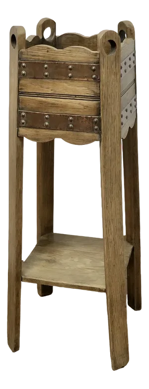 Arts and Crafts Oak and Copper Jardinière