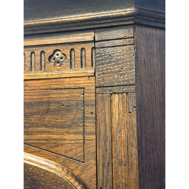 Wood Ethan Allen Royal Charter Oak Corner Cabinet For Sale - Image 7 of 10