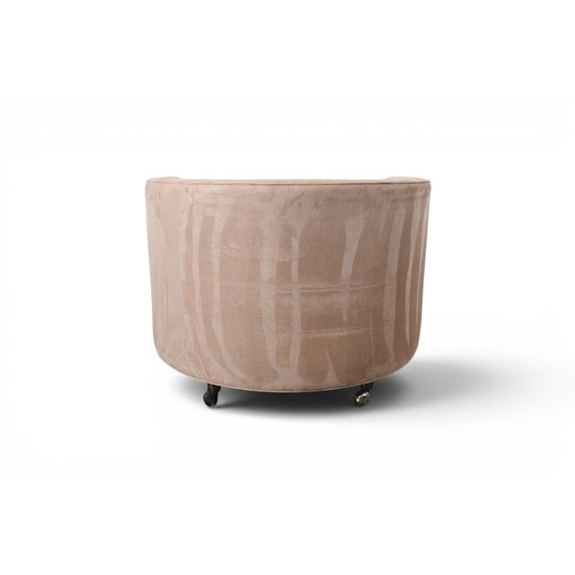 Wood Mid Century Tub Chair in the Manner of Milo Baughman For Sale - Image 7 of 10
