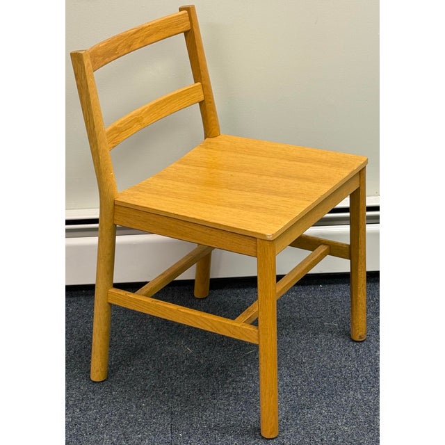 Contemporary Set of 6 Contemporary Modern Oak Dining Chairs - Made in Italy For Sale - Image 3 of 12