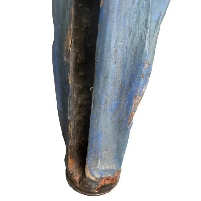 Santos Saint Maria Mary Wood Carved Sculpture Mother of Jesus For Sale In Aspen - Image 6 of 8