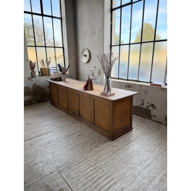 Pine Trade Counter, 1900s For Sale - Image 3 of 18