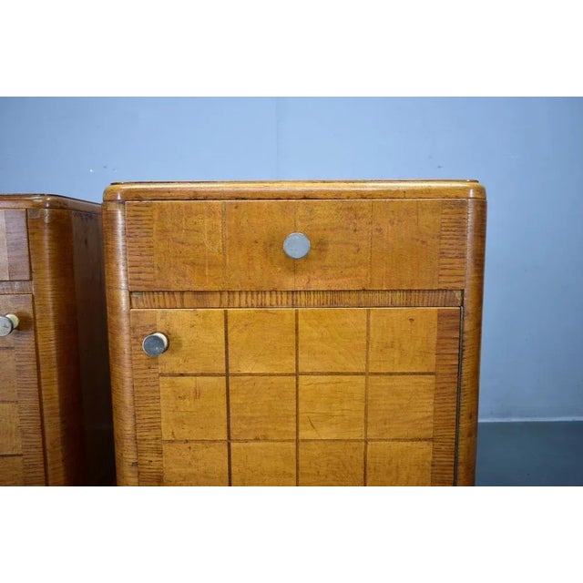 1940s Art Deco Bedside Tables, Czechoslovakia, Set of 2 For Sale - Image 6 of 18