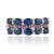 Contemporary 2.29 Ct Blue Sapphire and Ruby Handmade 925 Sterling Silver Ring, Size 6 For Sale - Image 3 of 14