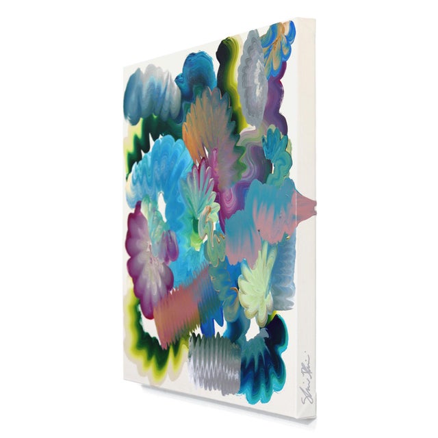 Blooming - Colorful Expressive Contemporary Abstract Art on Canvas Original Artwork by Shiri Phillips For Sale In Los Angeles - Image 6 of 9