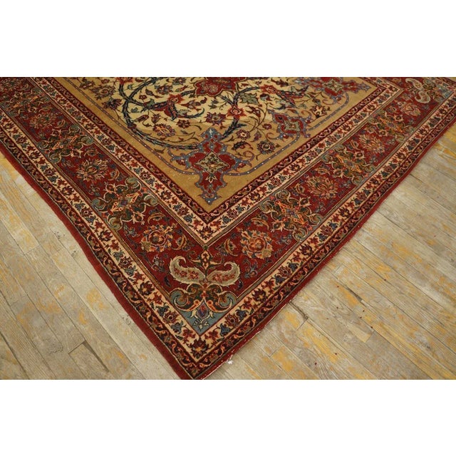 Red 1930s Persian Isfahan Carpet ( 6'7'' x 10'4'' - 200 x 315 ) For Sale - Image 8 of 12