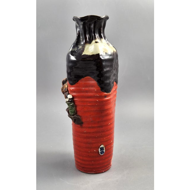 Tall Japanese Sumida River Vase by Inoue Ryōsai, 1890s For Sale - Image 4 of 13