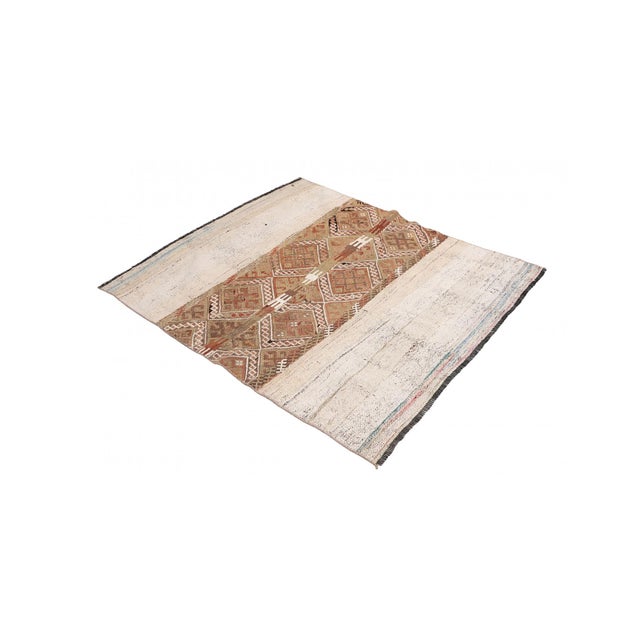 Handwoven vintage decorative kilim rug from Marash region of Turkey. Approximately 50-60 years old. In good condition....