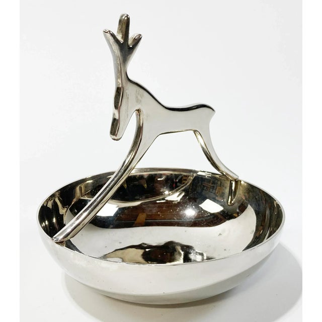 Silver Plate Reindeer Candy Dish or Trinket Dish For Sale - Image 4 of 4