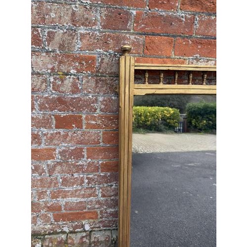 Large Antique English Gilt Overmantle Mirror, 1800s For Sale - Image 4 of 6