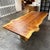 2020s Contemporary Acacia Live Edge Trestle Dining Table For Sale - Image 5 of 12