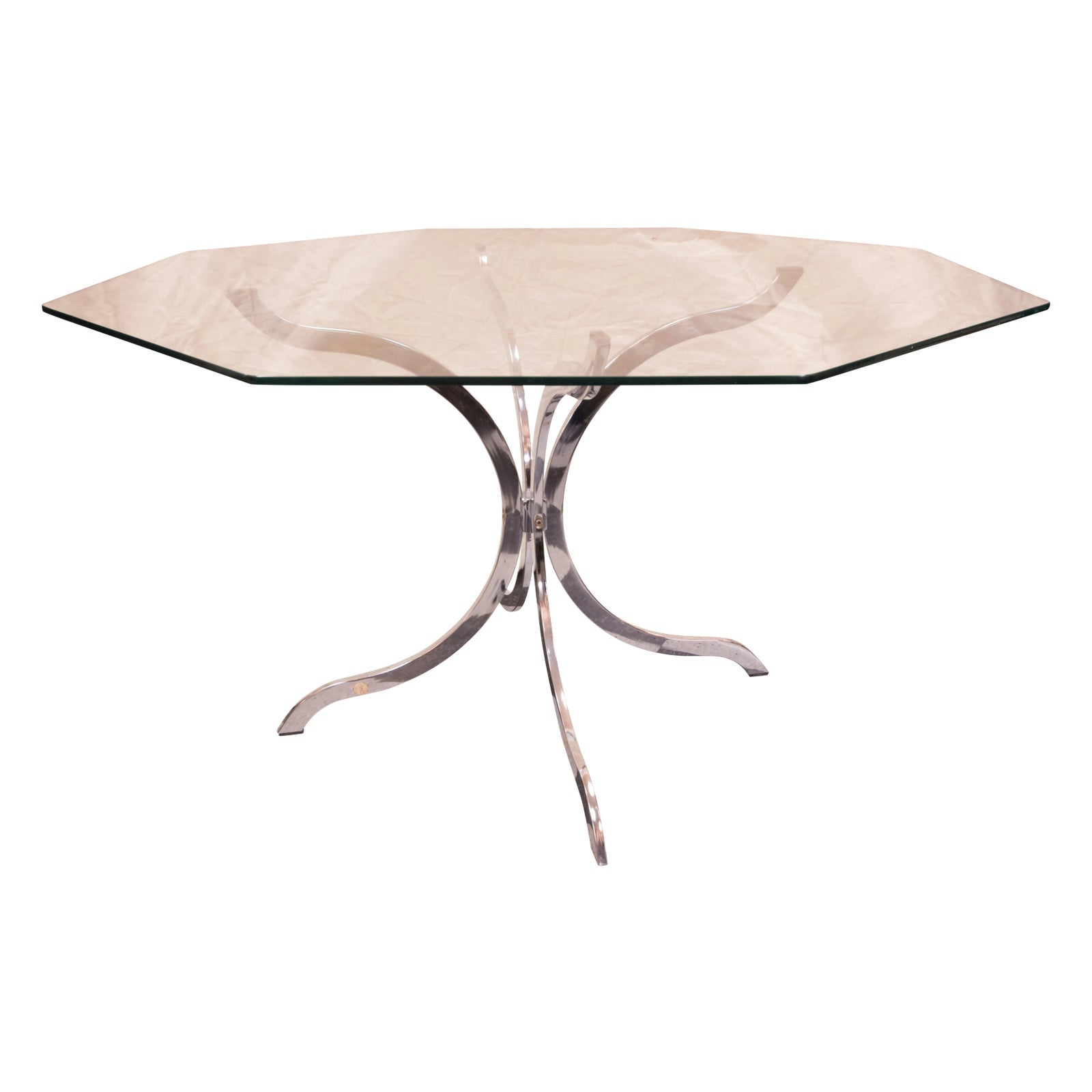 Chrome Splayed Pedestal Dining Table Chairish