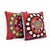 Mid-Century Modern Folk Art Suzani Pillow Cover 20'' X 20'' - Set of Two For Sale - Image 3 of 4