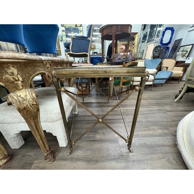 Gold 1940s Italian Neoclassical Style Bronze Console Table For Sale - Image 8 of 13