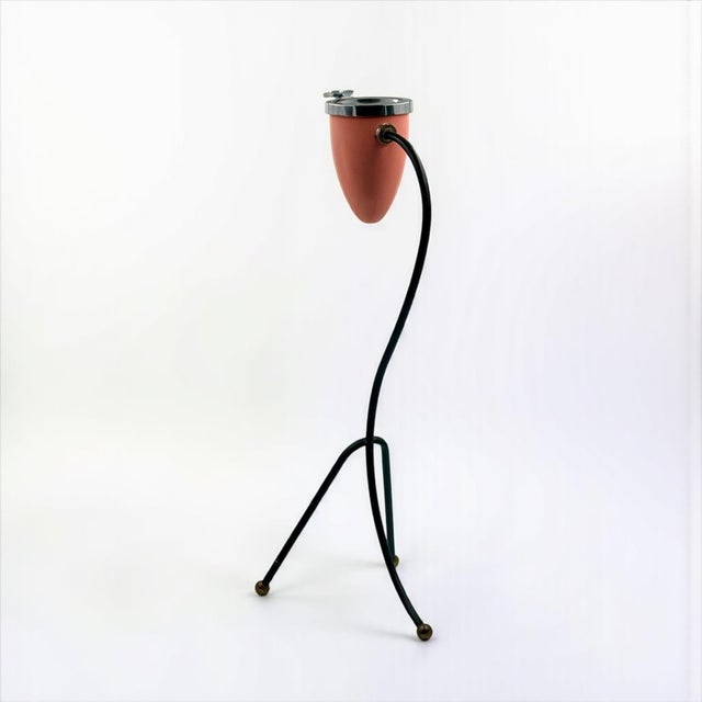 Beige Italian Space Age Floor Ashtray in Chocolate Brown Plastic from Caimi, 1970s For Sale - Image 8 of 15