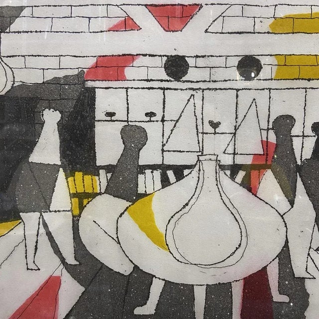 Original etching and aquatint titled 'Interior' signed Julian Trevelyan in pencil, signed and numbered 2/52, from the...