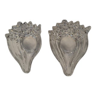 Vintage Mid Century Sculptural Glass / Decorative Dishes – Pair For Sale