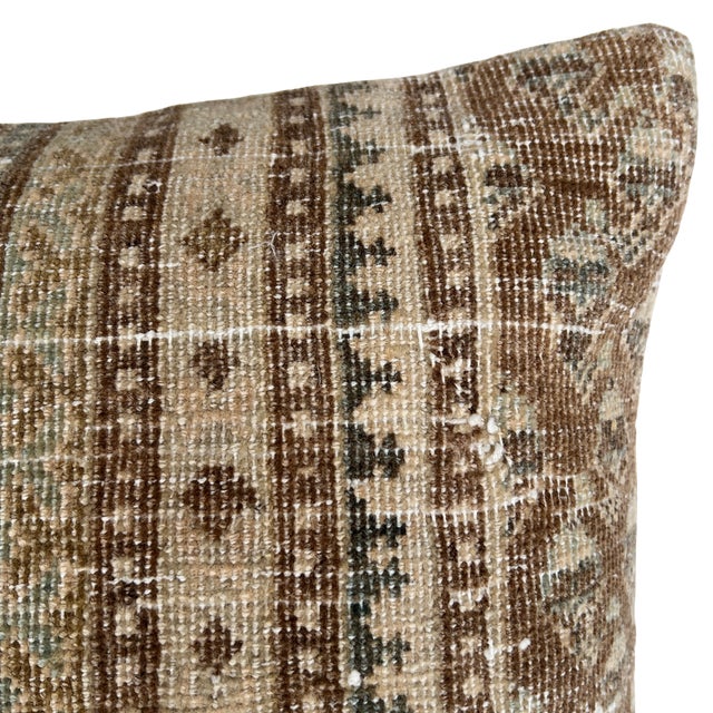 Vintage Turkish Rug Pillow For Sale - Image 4 of 6