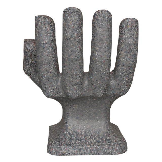 Mid-Century Modern Late 20th Century Faux Stone Indoor/Outdoor Hand Chair in the Style of Rmic For Sale - Image 3 of 5