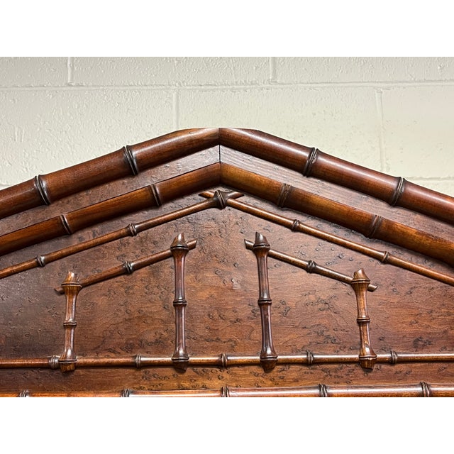 Ornamental & Decorative Materials Late 19th Century Turn to the Century Victorian Faux Bamboo Armoire For Sale - Image 7 of 7