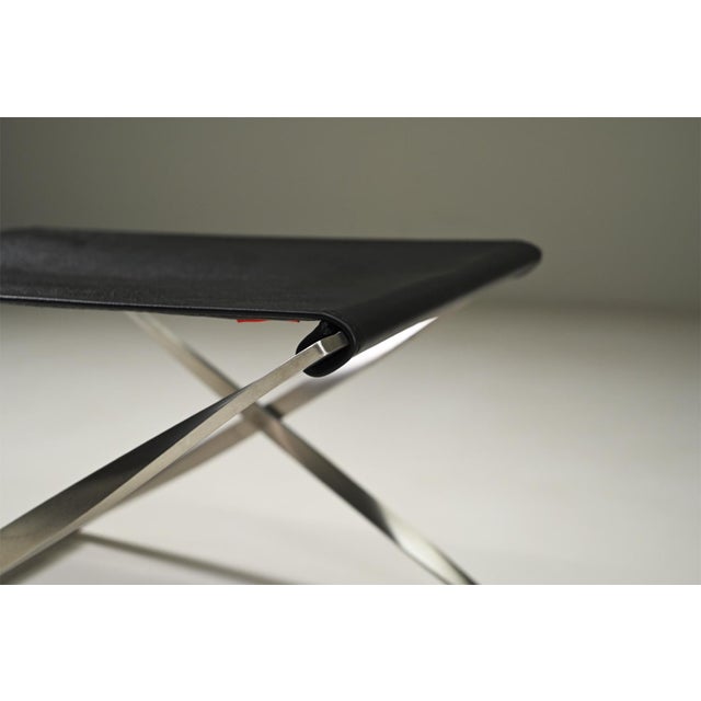 Animal Skin Folding Stool PK91 by Poul Kjærholm for Fritz Hansen, Denmark, 1960s For Sale - Image 7 of 10