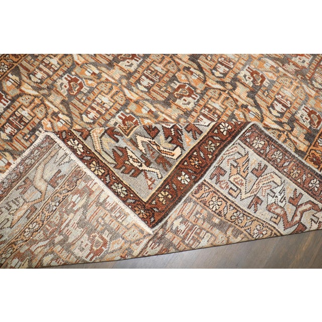 Persian Brown Malayer Paisley Gallery Runner rug no. j5193 For Sale - Image 3 of 9