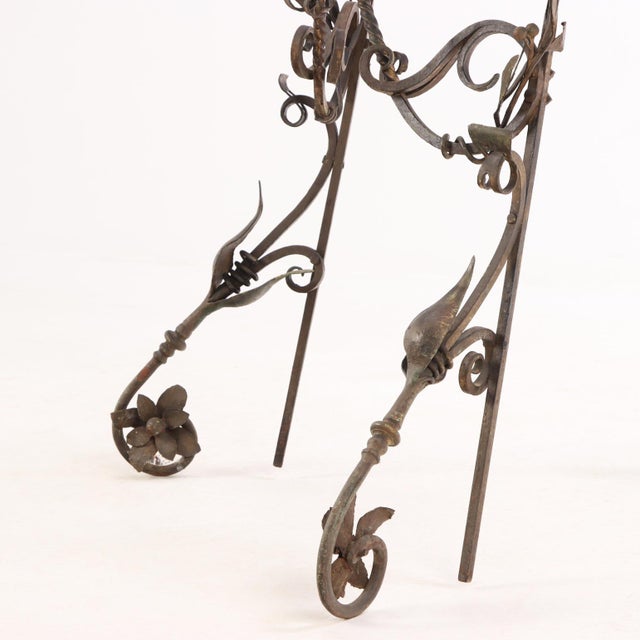 Rare French Art Nouveau Wrought-Iron Adjustable Easel, C 1900 For Sale In Philadelphia - Image 6 of 6