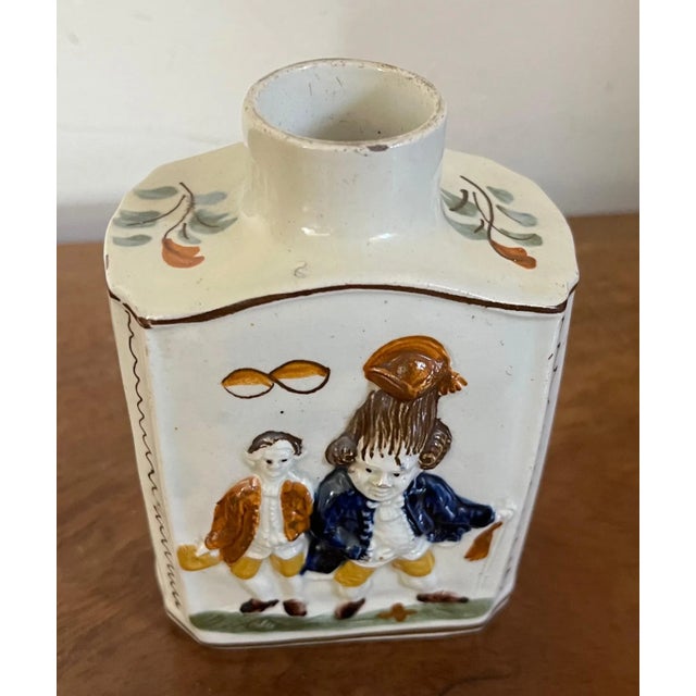 Antique Early 19th Century Pratt Ware Pearlware Tea Caddy For Sale - Image 10 of 13