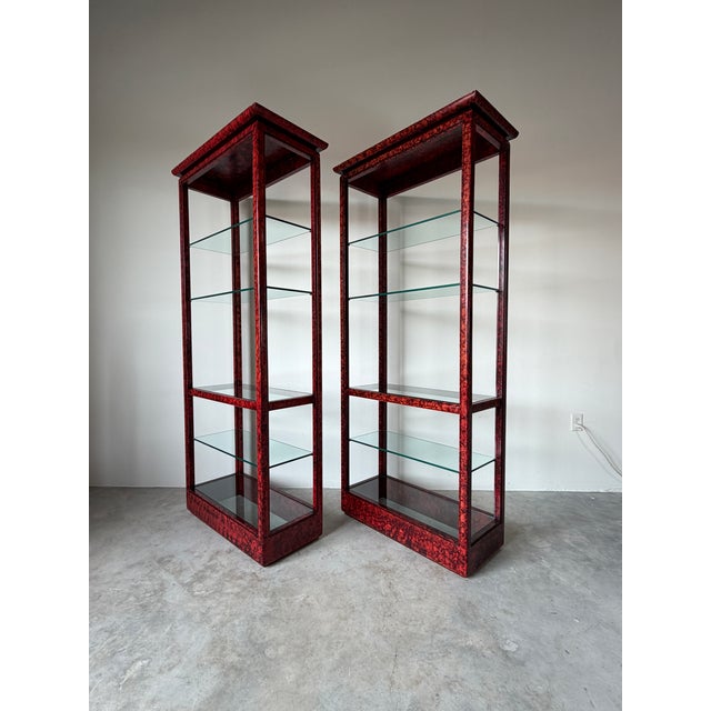 1970s Hollywood Regency Faux Tortoiseshell Five-Tier Étagères – A Pair For Sale - Image 10 of 12