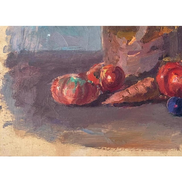 1970s Still Life With Food Oil Painting Original Soviet Art Ukrainian Artist Sokolovsky G. 1970s For Sale - Image 5 of 6