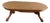 Vintage Traditional Solid Oak Oval Trestle Coffee Table For Sale