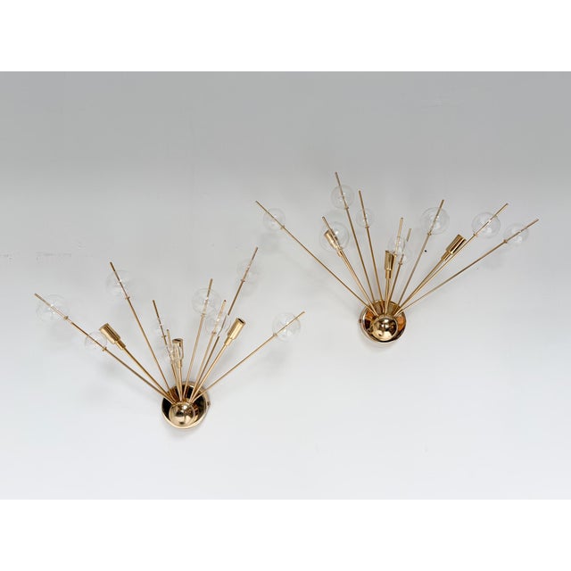 Italian Wall Lamps with Glass Spheres, 1970s, Set of 2 For Sale - Image 17 of 17