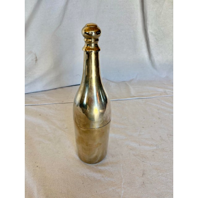 Early 21st Century Silver Plated Brass Champagne Chiller For Sale - Image 6 of 13