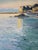Large French Vintage Mediterranean Coastal Seascape Oil Painting on Canvas, Wood Framed For Sale - Image 6 of 18