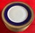 Neoclassical German Cobalt Blue and White Porcelain Dinner Plates With Gold Rims by Hohenberg Ware Hutschenreuther Bavaria - Set of 12 For Sale - Image 3 of 14