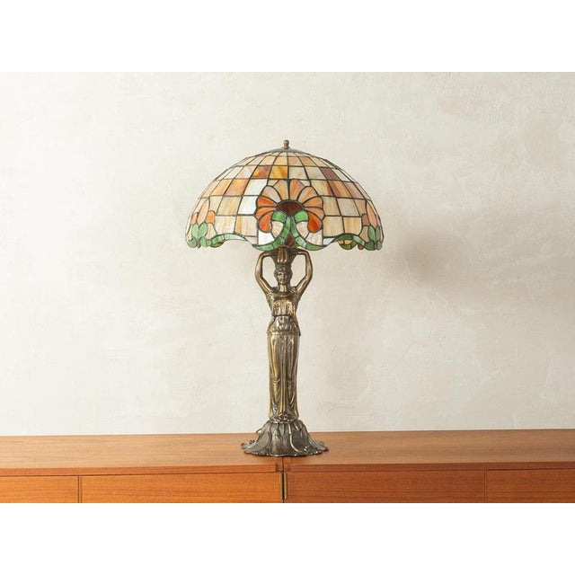Art Nouveau Tiffany Table Lamp For Sale - Image 3 of 11