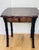Fabulous Maitland Smith style vintage side table with two drawers and grasscloth finish, tasselated top with horn.