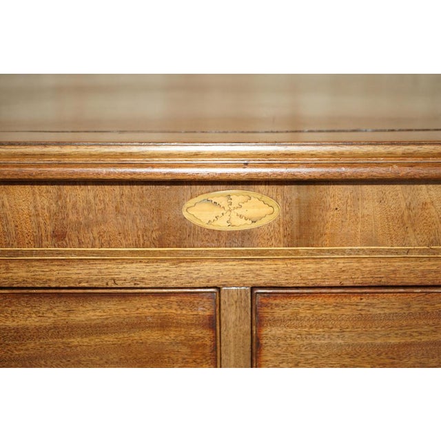 Glass Large Sheraton Revival Chippendale Hardwood Chest of Drawers, 1860s For Sale - Image 7 of 18