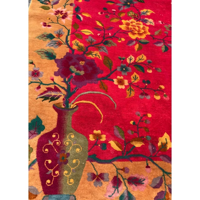 1920s Antique Design Art Deco Chinese Rug- 11’4” X 8’10” For Sale In Los Angeles - Image 6 of 13