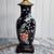 Chinoiserie Vintage Famille Noire Black Floral Porcelain Chinoiserie Small Leviton Table Lamp Hong Kong For Sale - Image 3 of 13