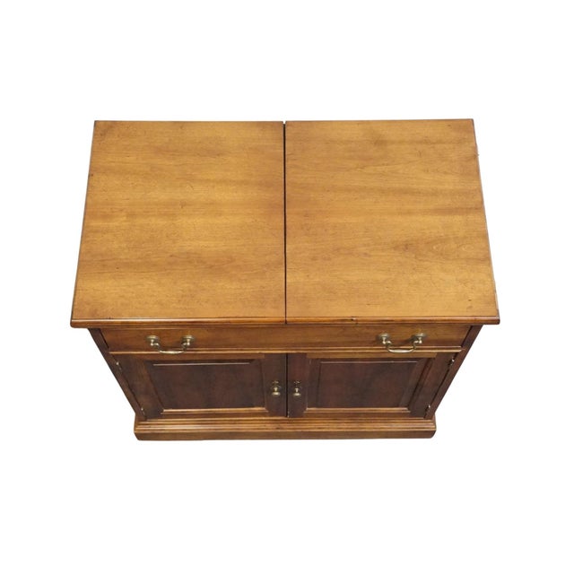 1990s Stickley Furniture Traditional Style Solid Cherry 68" Flip Top Server Buffet 4077 For Sale - Image 5 of 18