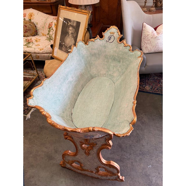 Late 18th Century Italian Baroque Bombe Rocking Cradle For Sale - Image 10 of 10