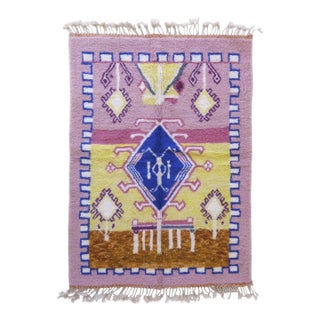 Moroccan Boujad Wool Rug - 7.1 X 4.9 Ft For Sale